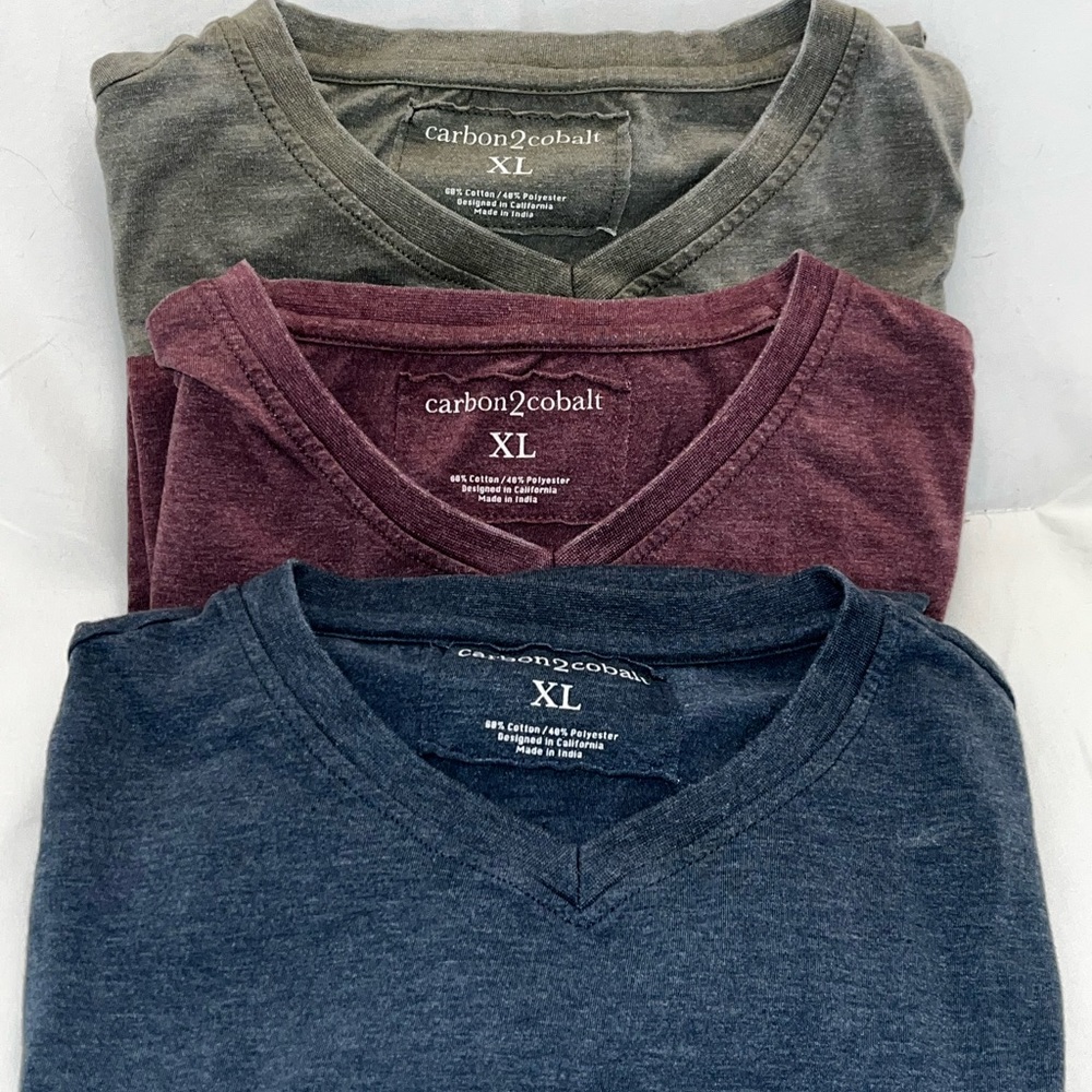 Carbon2Colbalt Men's V-Neck T-shirt  - Blue, Purple , Olive